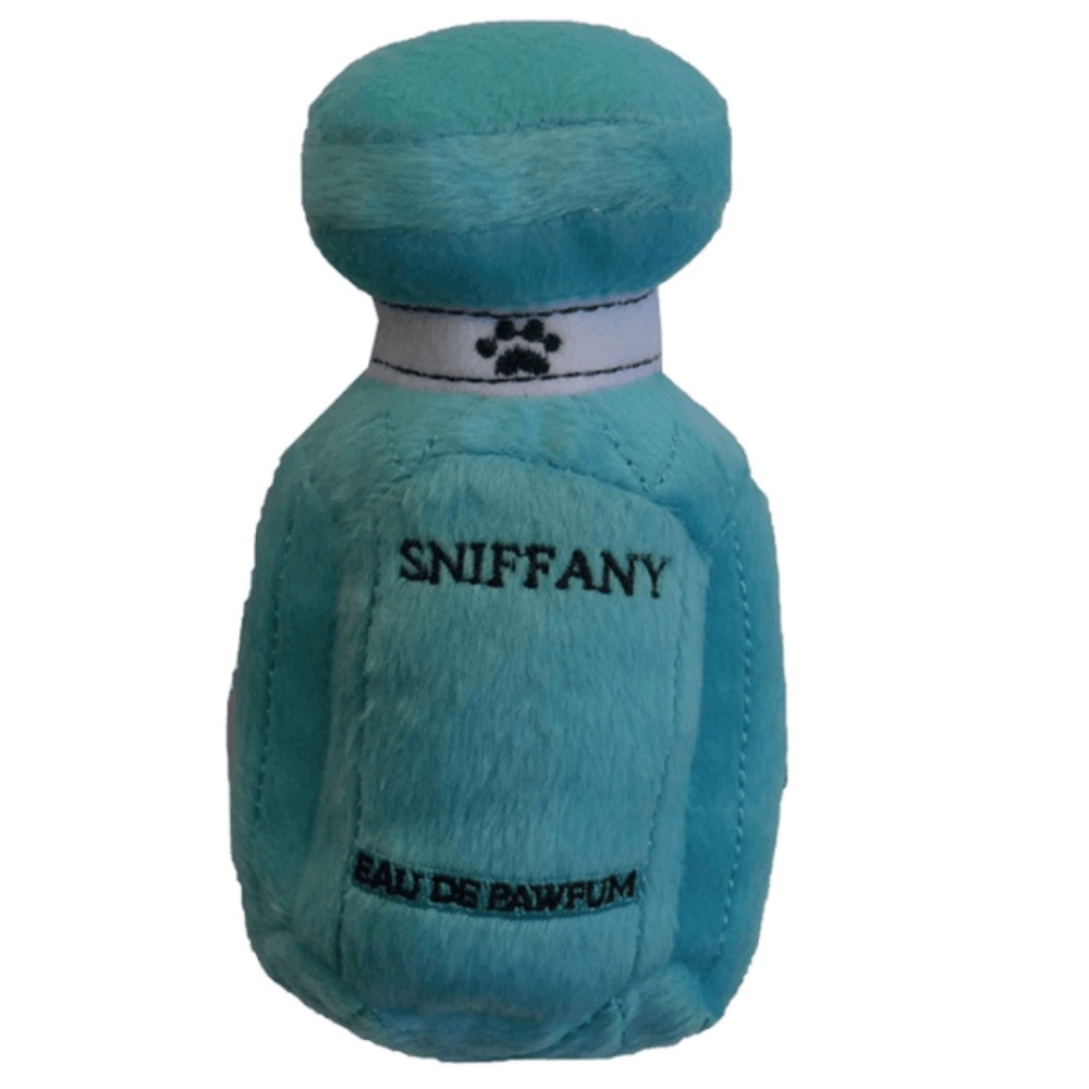 Sniffany Perfume Bottle Plush Dog Toy, New